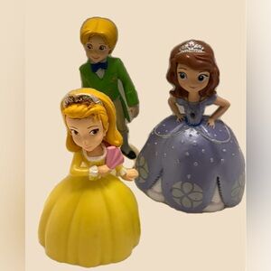 Princess Figurine Set - Yellow, Green, Purple